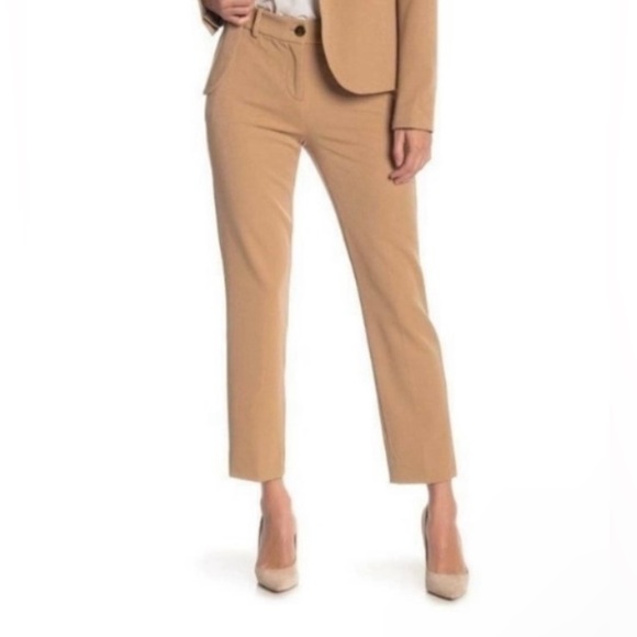 J. Crew Pants - J. Crew slim stretch twill ankle pants career work trousers tan K2916 HR size 6